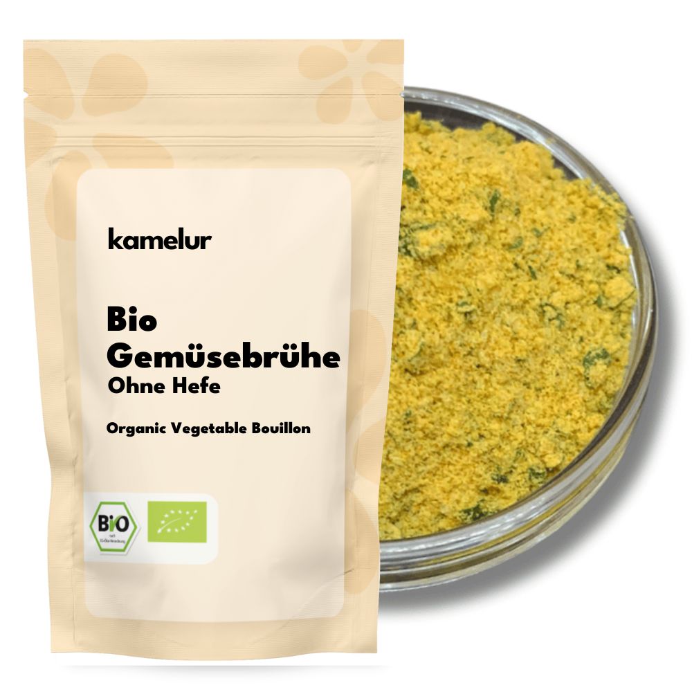 Bouillon de légumes bio en poudre, sans levure
