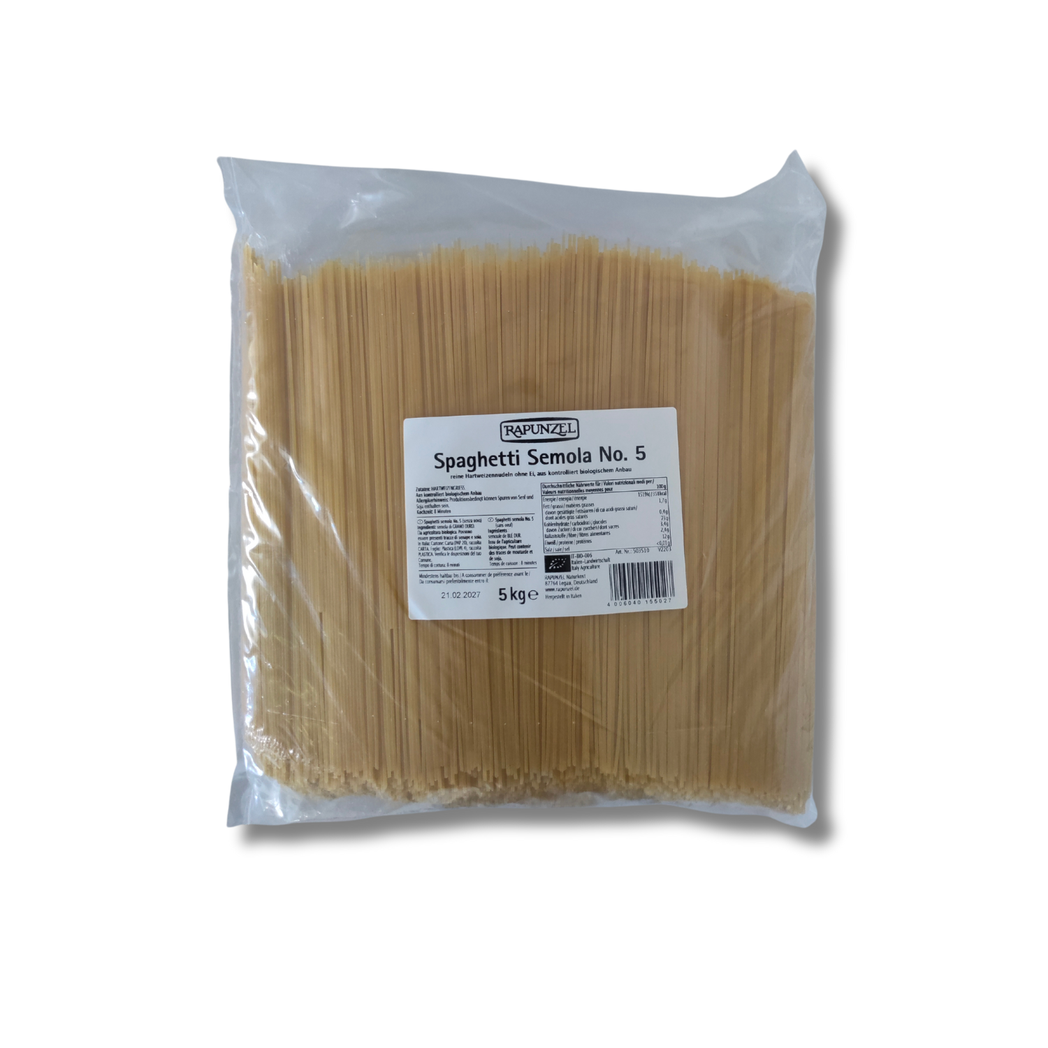 Rapunzel Spaghetti Semola No. 5, Vorratspack 5kg
