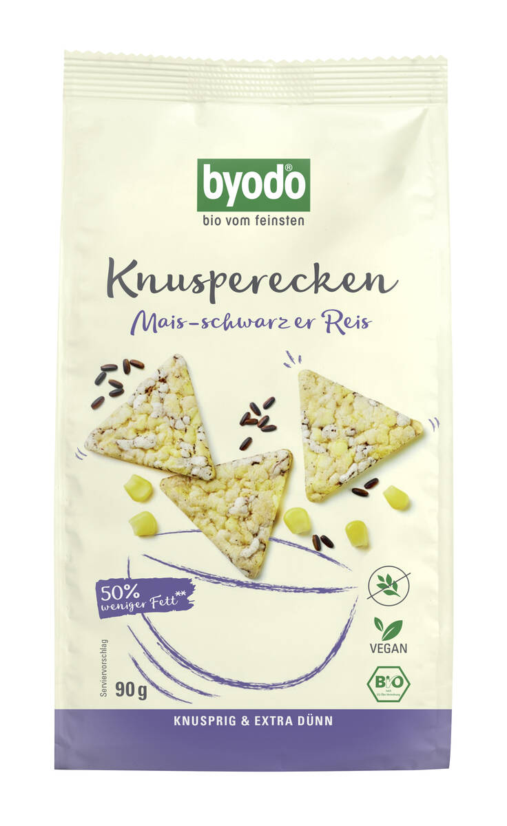 Byodo Bio Knusperecken Mais-schwarzer Reis 12x90g