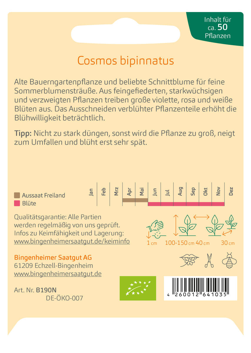 Bingenheimer Saatgut Cosmea