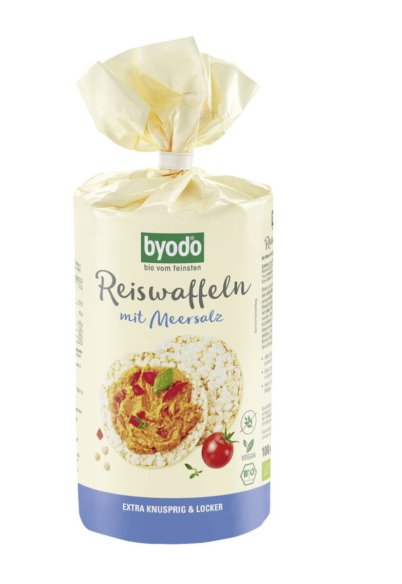 Byodo Bio Reiswaffeln mit Meersalz 12x100g