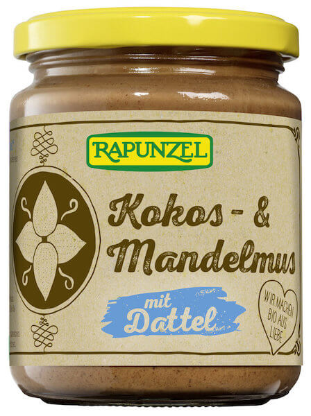 Rapunzel Kokos- & Mandelmus mit Dattel 3er-Pack 250g