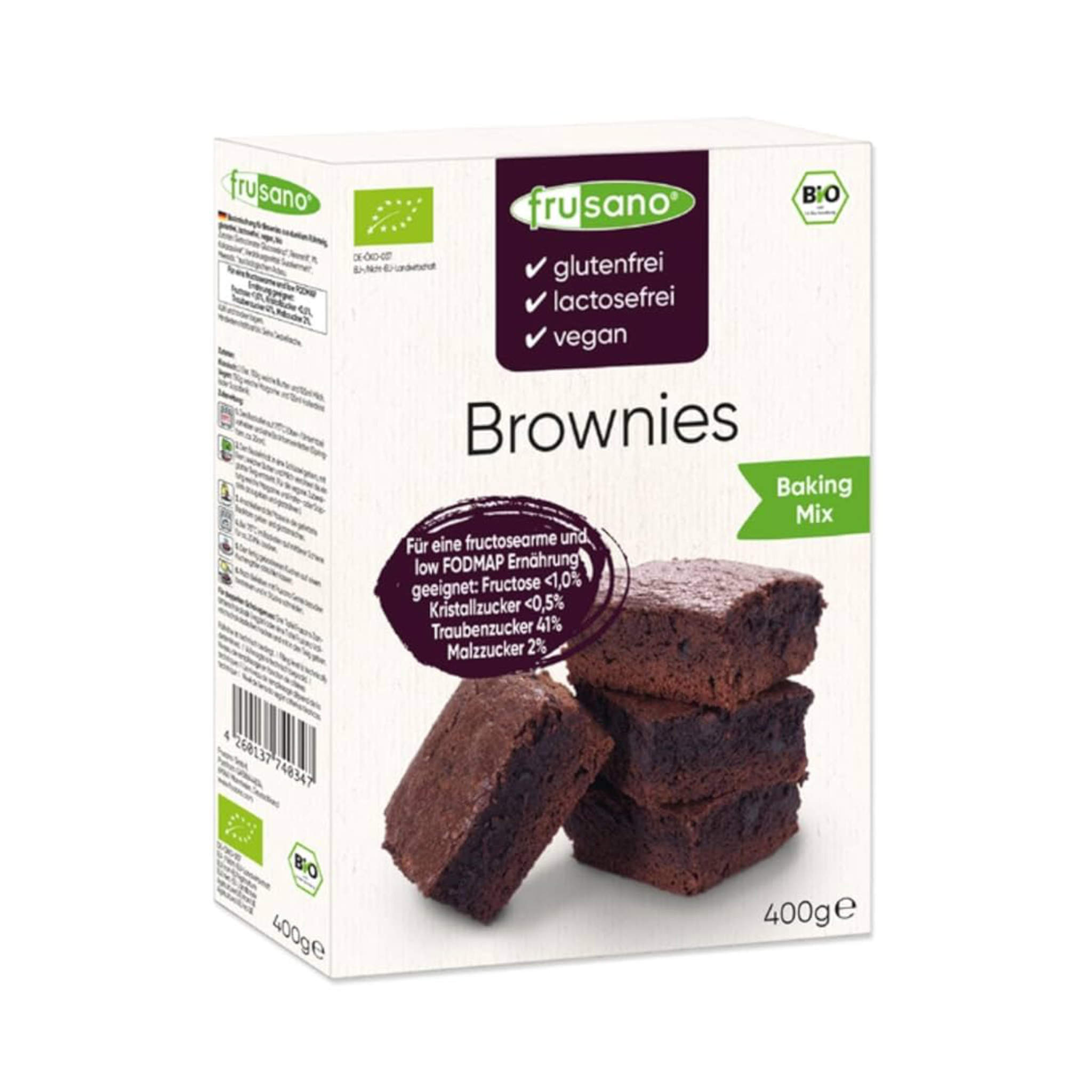 Frusano Bio Brownie Backmischung 400g