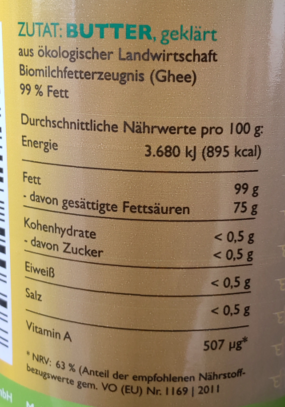 Ghee bio Lilith, 500g