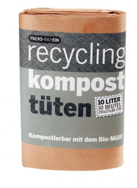 Recycling Komposttüten, 10 Tüten