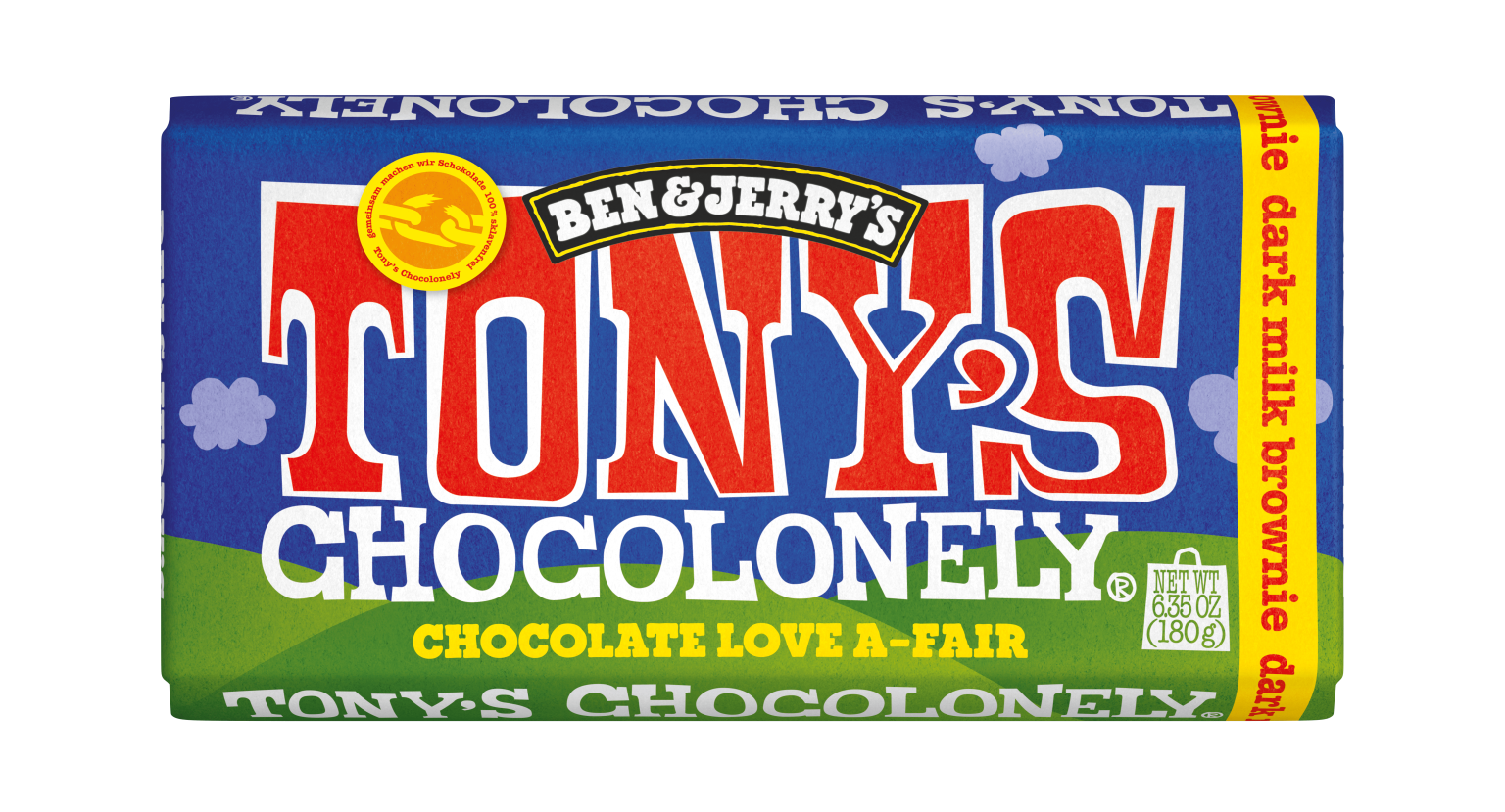 Tonys Dunkle Vollmilchschokolade 42% Brownie Stücke