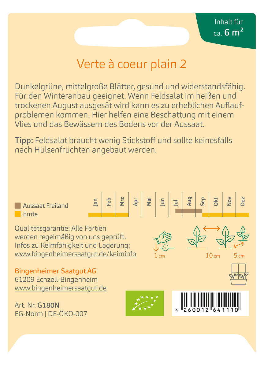 Bingenheimer Saatgut Feldsalat