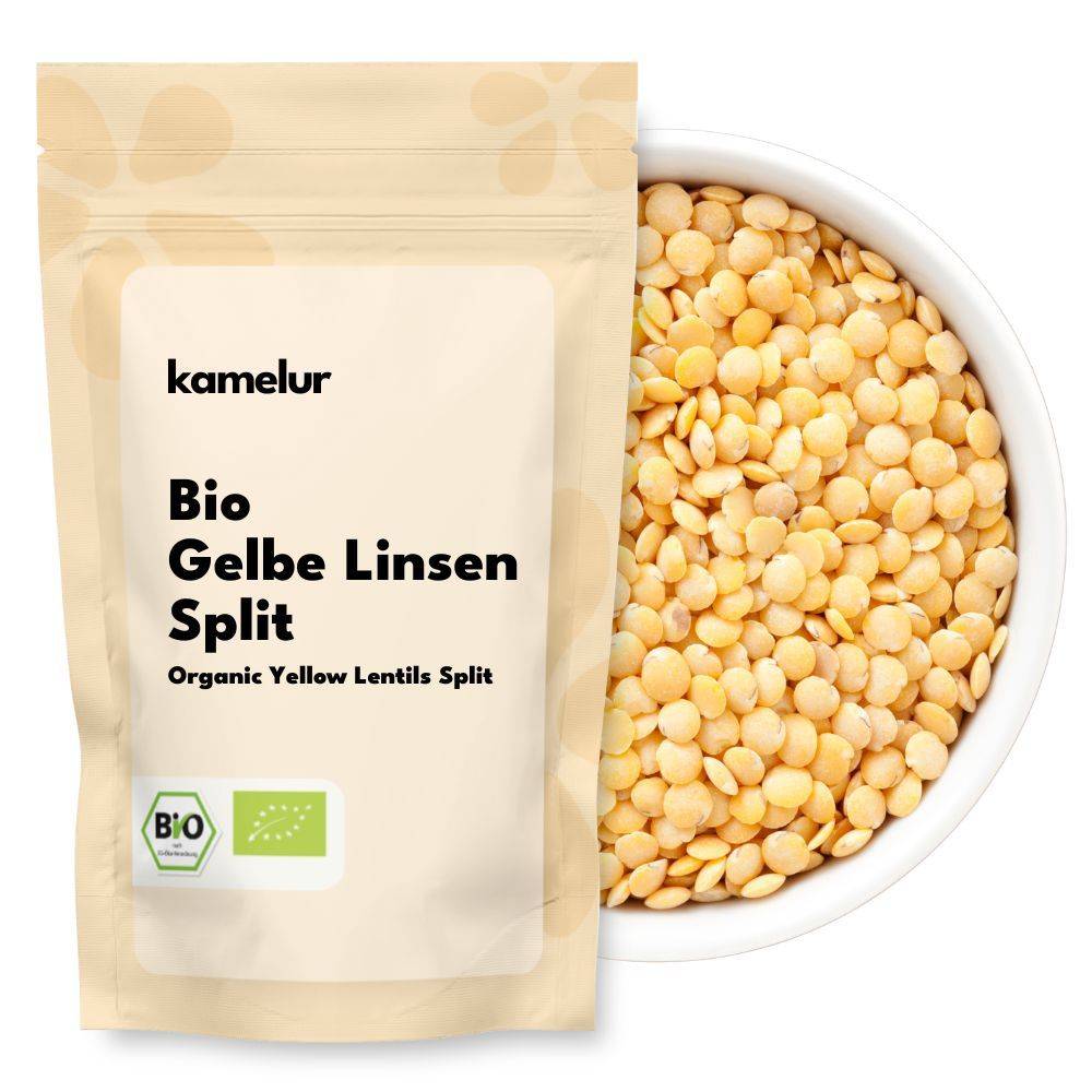Lentilles bio Split, jaune