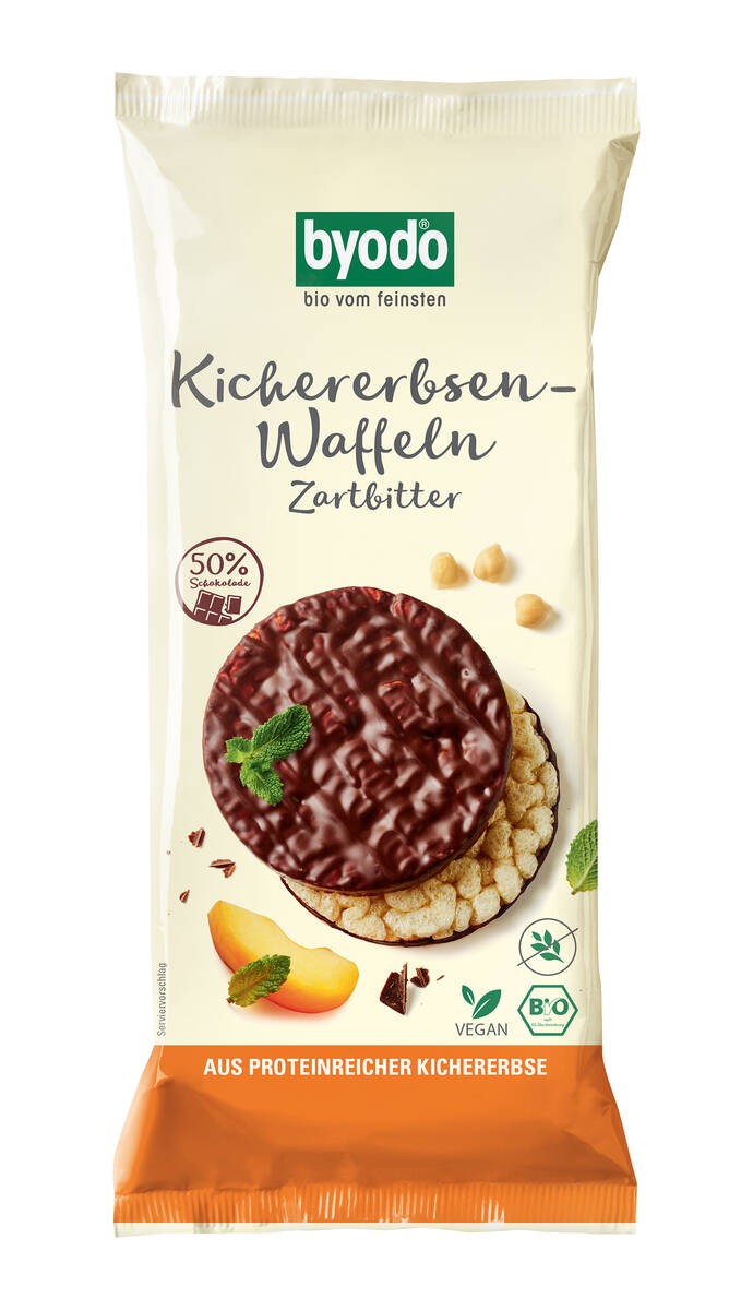 Byodo Bio Kichererbsenwaffeln Zartbitter 12x65g