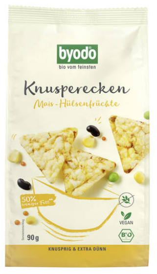 Byodo Bio Knusperecken Mais-Hülsenfrüchte 12x90g