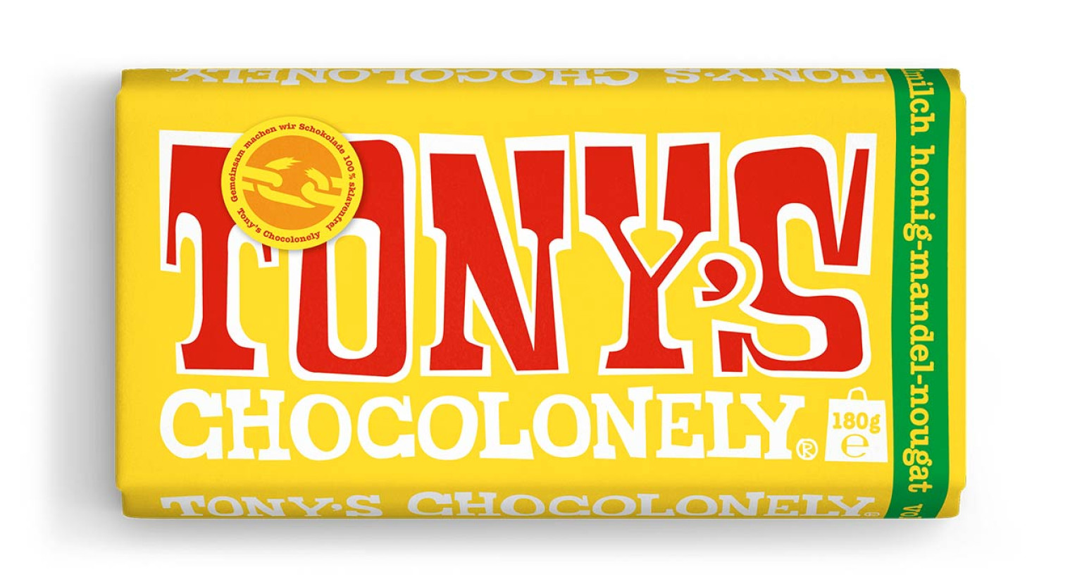 Tonys Vollmilchschokolade 32% Honig Mandel-Nougat