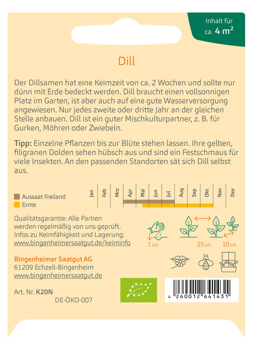 Bingenheimer Saatgut Dill
